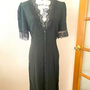 Zara | MIDI Dress with Lace Detail